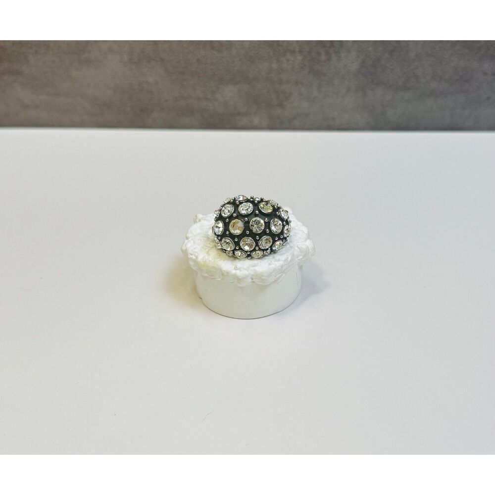 Statement Rhinestone Cluster Ring